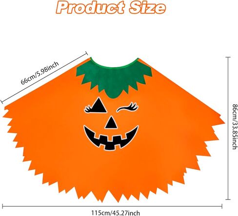 yameize Halloween Pumpkin Cloak for Women - Men Kids Funny Decorative Compint Comple Party Festival Outsival Outsival Outsival in Kuwait