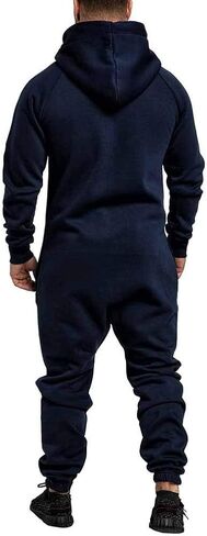 Wuai Onesie Men's Hooded Bemsuit zip up قطعة واحدة من Pajamas playsuit عرقات التعرق بشكل عام رومبير in Saudi Arabia