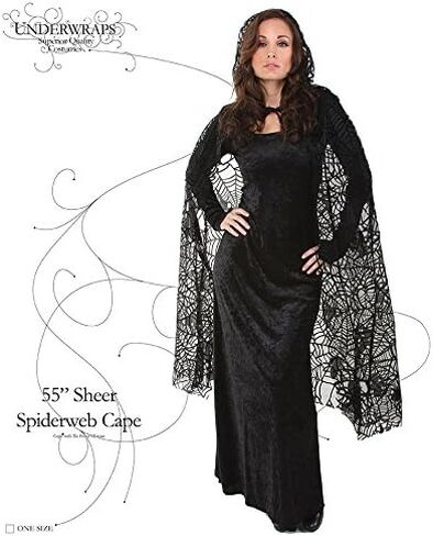 Underwraps Costumes Women's Sheer Spiderweb Cape in Saudi Arabia