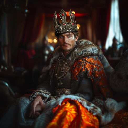 UQJE King Crown for Men القابلة للتعديل في العصور الوسطى التاج التاج الهالوين عصر النهضة الإكسسوارات in Kuwait