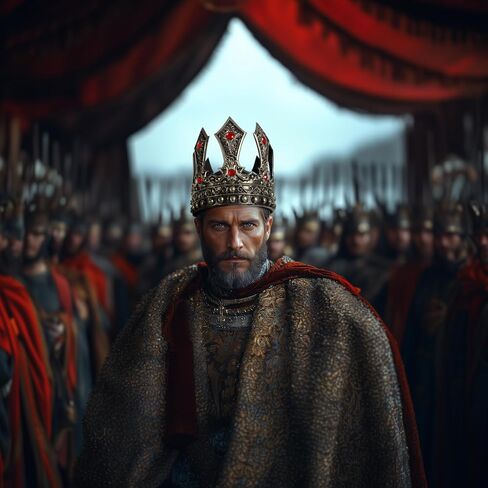 UQJE King Crown for Men القابلة للتعديل في العصور الوسطى التاج التاج الهالوين عصر النهضة الإكسسوارات in Kuwait