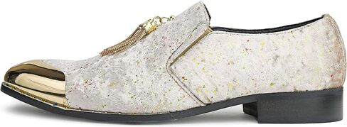 Amali Chaz, Men's Slippers - Loafers Men Slip on Shoes - Mens Casual Shoes - Man Made Velvet, Tuxedo Shoes - Metal Gold Chain Tassel & Gold Metal Tip, Dress Shoes - Gift in Saudi Arabia