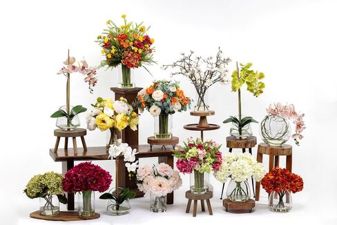 Faux Floral Arrangement, Large-Size Premium Artificial Indoor Flower Display with Beautiful Blooms and Foliage - High Energy Natural Looking Floral (Calm Elegance - Real Touch) in Saudi Arabia