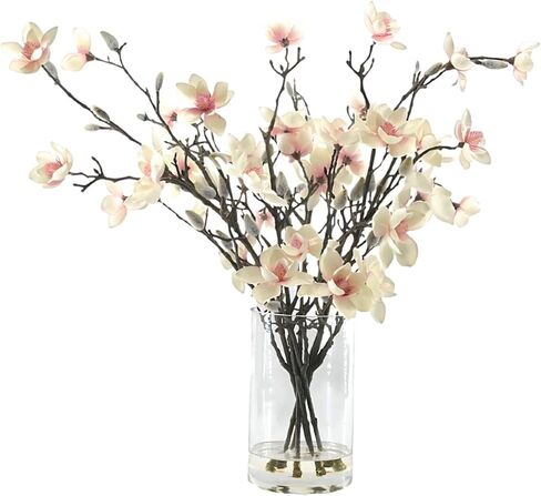 Faux Floral Arrangement, Large-Size Premium Artificial Indoor Flower Display with Beautiful Blooms and Foliage - High Energy Natural Looking Floral (Calm Elegance - Real Touch) in Saudi Arabia