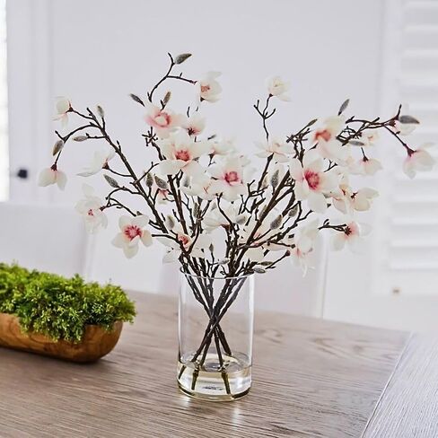 Faux Floral Arrangement, Large-Size Premium Artificial Indoor Flower Display with Beautiful Blooms and Foliage - High Energy Natural Looking Floral (Calm Elegance - Real Touch) in Saudi Arabia