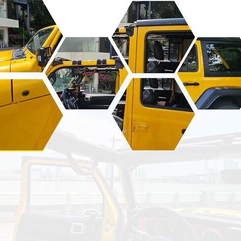 الاستيلاء على مقابض 2018-2025 Jeep Wrangler JL & Gladiator ، Airbag-Safe تناسب الصحراء/Rubicon/Willeys/4xe/Sport ، Hardtop & Soft Top (بدون سماء واحدة) ، Black 2 Packs in Kuwait