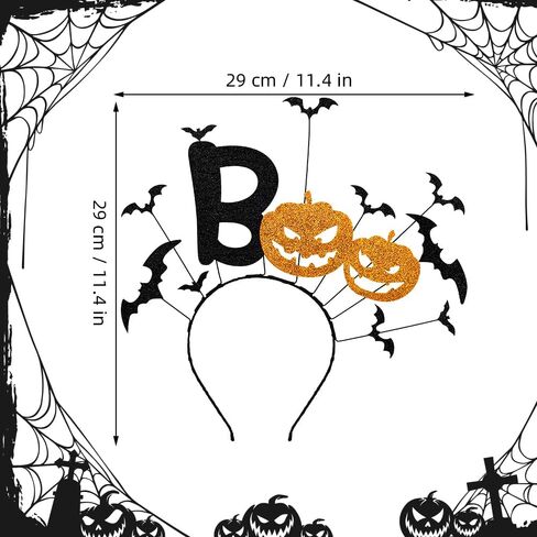 Crazy Night Halloween Headband,Spider Devil Horn Bat Pumpkin Party Costume Hair Accessory for Costume Party Cosplay Dress Up in Saudi Arabia