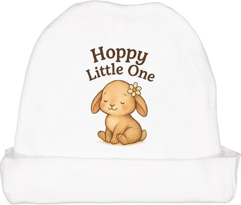 inktastic Hoppy Little 1 Cute Bunny Illustration Baby Beanie Hat in Saudi Arabia