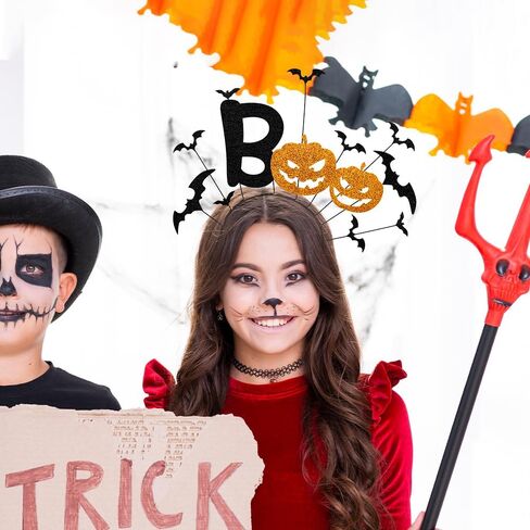 Crazy Night Halloween Headband,Spider Devil Horn Bat Pumpkin Party Costume Hair Accessory for Costume Party Cosplay Dress Up in Saudi Arabia