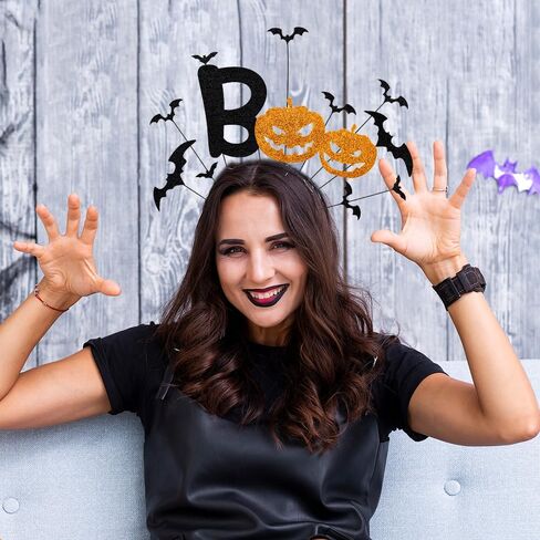 Crazy Night Halloween Headband,Spider Devil Horn Bat Pumpkin Party Costume Hair Accessory for Costume Party Cosplay Dress Up in Saudi Arabia