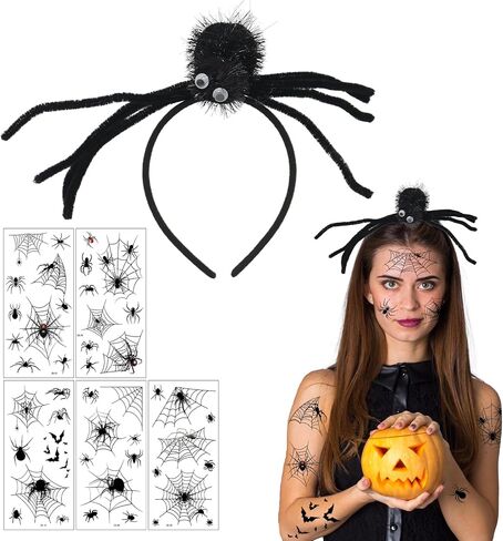 Crazy Night Halloween Headband,Spider Devil Horn Bat Pumpkin Party Costume Hair Accessory for Costume Party Cosplay Dress Up in Saudi Arabia