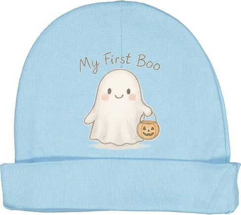 inktastic My First Boo Cute Ghost Halloween Outfit Baby Beanie Hat in Saudi Arabia
