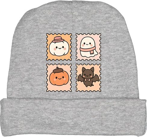 inktastic Halloween Bat Ghost Pumpkin Cat Stamps Baby Beanie Hat in Saudi Arabia