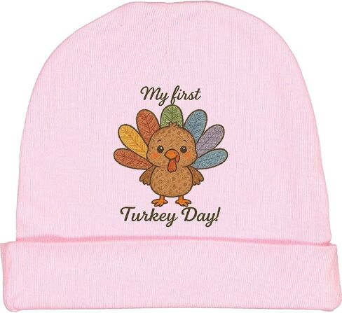 inktastic My First Turkey Day Cute Thanksgiving Baby Outfit Baby Beanie Hat in Saudi Arabia