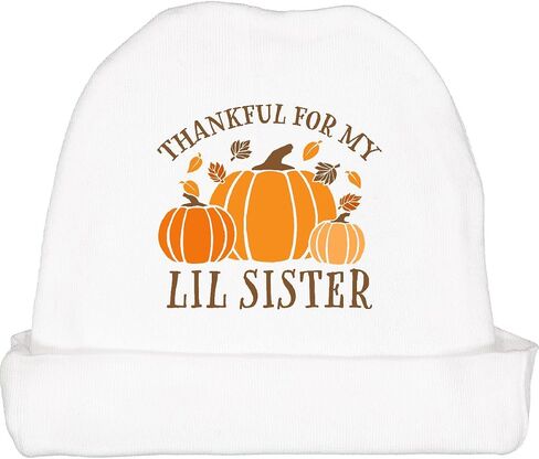 inktastic Thankful for My Lil Sister Baby Beanie Hat in Saudi Arabia