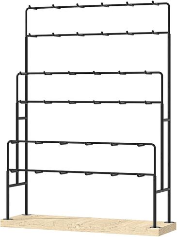 Earring Display Stand for Selling, Earring Cards Display for Shop Store, Jewelry Organizer Rack for Earrings, Keychain, Bracelets, Rings, Necklaces ((5 Layer 36 branch/Black) in Kuwait