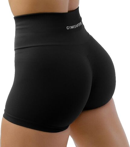شورتات GymRears Halo سلس للنساء - Proof Squat High Cherned Glute Scrunch ، راكب الدراجة النارية السريعة ، Yoga Running Gym in Saudi Arabia