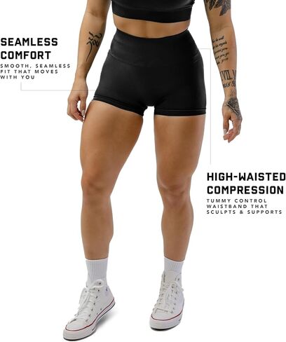 شورتات GymRears Halo سلس للنساء - Proof Squat High Cherned Glute Scrunch ، راكب الدراجة النارية السريعة ، Yoga Running Gym in Saudi Arabia
