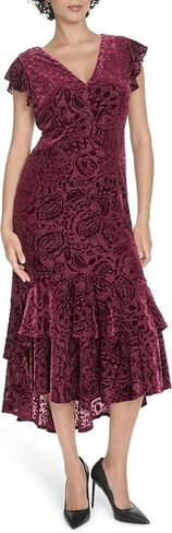 Tommy Hilfiger Women's Flutter Sleeve Flounce Hem Empire Waist Dress in Saudi Arabia
