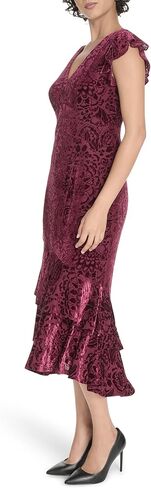 Tommy Hilfiger Women's Flutter Sleeve Flounce Hem Empire Waist Dress in Saudi Arabia