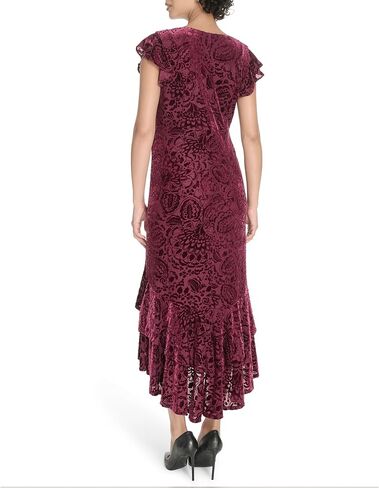 Tommy Hilfiger Women's Flutter Sleeve Flounce Hem Empire Waist Dress in Saudi Arabia