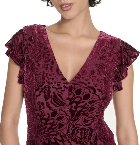 Tommy Hilfiger Women's Flutter Sleeve Flounce Hem Empire Waist Dress in Saudi Arabia