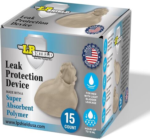 LP SHIELD ™ للرجال - 15 عدد حراس سلس الذكور يمكن التخلص منه | حماية تسرب البول السرية للذكور ، دروع المثانة للرجال ، السيطرة على المثانة ، وسادات سال لعابه بعد الظهر in Saudi Arabia