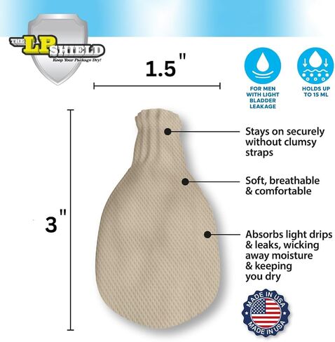 LP SHIELD ™ للرجال - 15 عدد حراس سلس الذكور يمكن التخلص منه | حماية تسرب البول السرية للذكور ، دروع المثانة للرجال ، السيطرة على المثانة ، وسادات سال لعابه بعد الظهر in Saudi Arabia