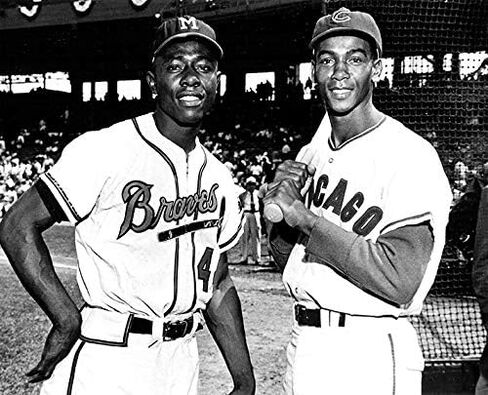Legends Gallery Hank Aaron and Ernie Banks in 1961 8x10 Photo Picture in Saudi Arabia