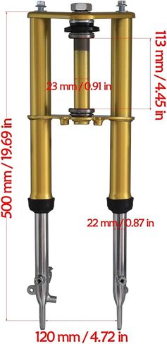 Gold Motorcycle Front Forks Shock Absorber Dirt Pit Bike Front Fork Shock Assembly Shock Absorber Forks Suspension for CRF50 XR50 SDG SSR 70cc 90cc 110cc Dirt Pit Bikes in Saudi Arabia