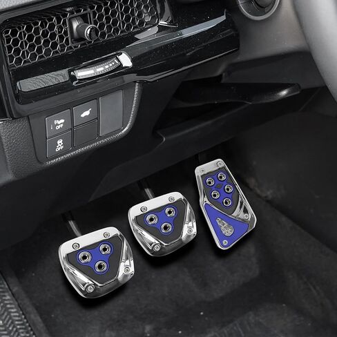 Car Pedal Covers, Non-Slip Gas and Brake Pedals Covers for Safe Driving, Manual Transmission Brake Pedal Covers, Gas Fuel Petrol Clutch Foot Pedals Universal Car Accessories for Most Car in Kuwait