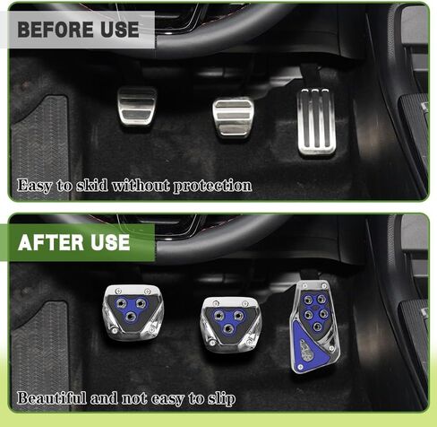 Car Pedal Covers, Non-Slip Gas and Brake Pedals Covers for Safe Driving, Manual Transmission Brake Pedal Covers, Gas Fuel Petrol Clutch Foot Pedals Universal Car Accessories for Most Car in Kuwait