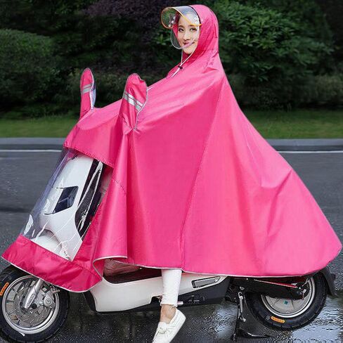 المطر كابزبيك بونش دراجة أمطار معطف المطر ركوب الدراجات الأمطار Poncho Scooter Rain Capes للرجال Womenox مع Retroreflector Blue Blue 4XL Accessories التطبيق: التخلل. (3xl 【سميكة】) in Saudi Arabia