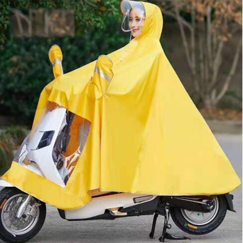 المطر كابزبيك بونش دراجة أمطار معطف المطر ركوب الدراجات الأمطار Poncho Scooter Rain Capes للرجال Womenox مع Retroreflector Blue Blue 4XL Accessories التطبيق: التخلل. (3xl 【سميكة】) in Saudi Arabia