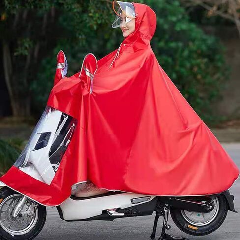 Rain CapesBike Ponch Motorcycle Raincoat Cycling Rain Poncho Scooter Rain Capes for Men WomenOx with Retroreflector Dark Blue 4XL Thicken Accessories Application: permeating. (3XL【Thickened】) in Saudi Arabia