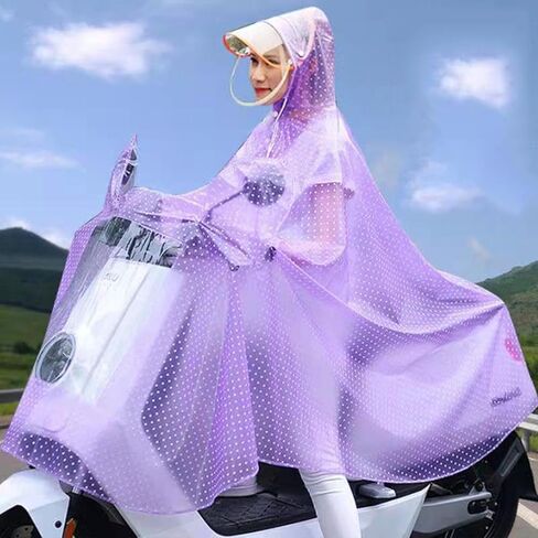 Rain CapesBike Ponch Motorcycle Raincoat Cycling Rain Poncho Scooter Rain Capes for Men WomenOx with Retroreflector Dark Blue 4XL Thicken Accessories Application: permeating. (3XL【Thickened】) in Kuwait