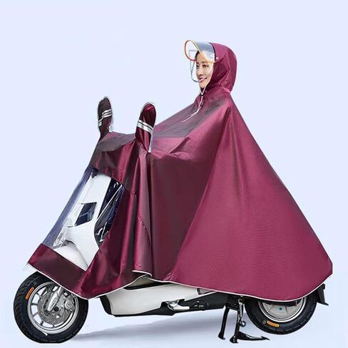 المطر كابزبيك بونش دراجة أمطار معطف المطر ركوب الدراجات الأمطار Poncho Scooter Rain Capes للرجال Womenox مع Retroreflector Blue Blue 4XL Accessories التطبيق: التخلل. (3xl 【سميكة】) in Saudi Arabia