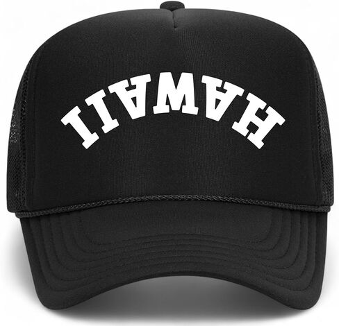 Hawaii Upside Down Reversed Vintage Trucker Hat | HI | Premium Adjustable Snapback Baseball Hat for Men & Women in Saudi Arabia