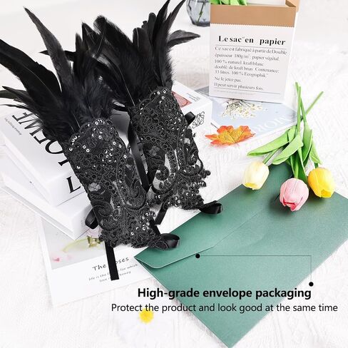 Women's Gothic Lace Feather Long Gloves Witch Angel Costume Accessories Swan Wings Wrist Bands Lace Fingerless Gloves in Saudi Arabia