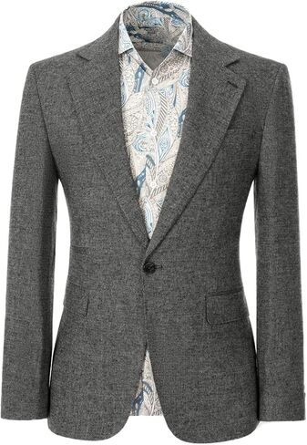 رجال السترة الرجعية الرجعية بدلة السترة للرجال رفيعة تناسب زر واحد الأعمال المعاطف العتيقة العتيقة in Kuwait