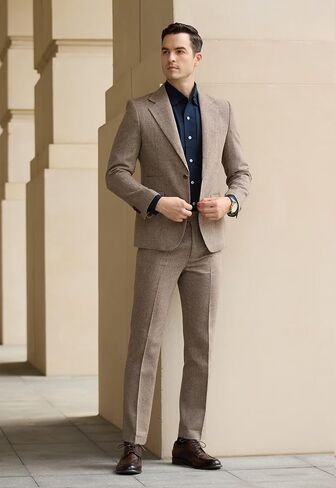 رجال السترة الرجعية الرجعية بدلة السترة للرجال رفيعة تناسب زر واحد الأعمال المعاطف العتيقة العتيقة in Kuwait