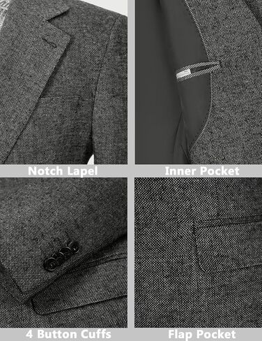 رجال السترة الرجعية الرجعية بدلة السترة للرجال رفيعة تناسب زر واحد الأعمال المعاطف العتيقة العتيقة in Kuwait