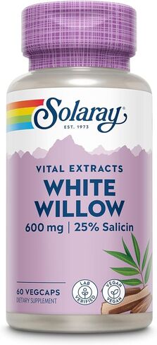 SOLARAY Guaranteed Potency White Willow Bark Extract, Veg Cap (Btl-Plastic) 750mg | 60ct in Saudi Arabia