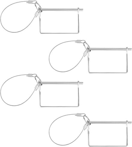 دبابيس مربعة مربعة مربعة ، 1/4 "× 4" ثقيلة زنك مطلي بالزنك مقرنة السلامة من الصلب الكربوني PTO قفل دبوس مع حلقة حبل مضادة للاضطراب لقوارب المزرعة RV مقطورات القطر القطر الملحقات in Kuwait
