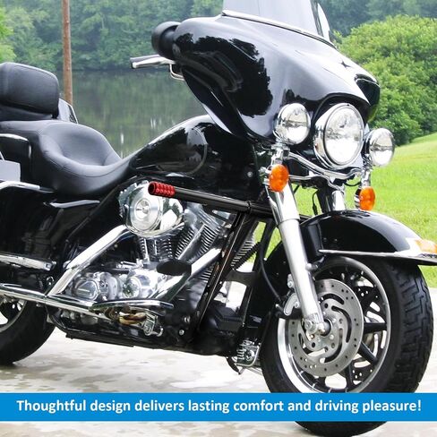 Wsays High Crash Bar Front Highway Engine Guard Compatible with Harley Touring Street Electra Glide Road King 1997-2008 (Without Lower Fairing), Black in Saudi Arabia