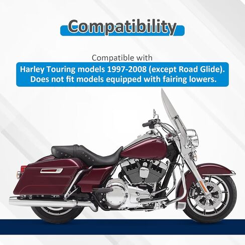 Wsays High Crash Bar Front Highway Engine Guard Compatible with Harley Touring Street Electra Glide Road King 1997-2008 (Without Lower Fairing), Black in Saudi Arabia