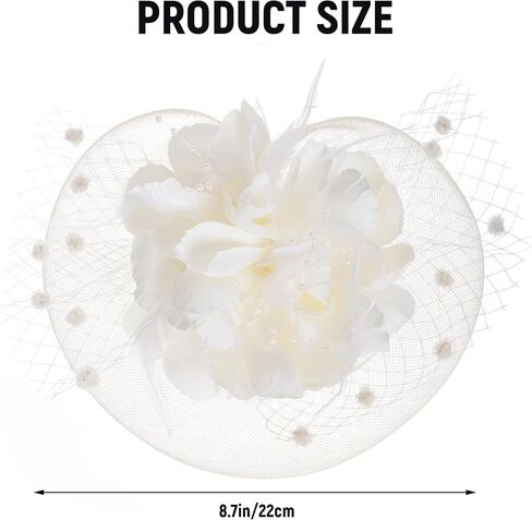 20s 50s Fascinators Hat for Women Tea Party Flower Headpiece Mesh Feathers Hair Clip for Bridal Wedding in Saudi Arabia