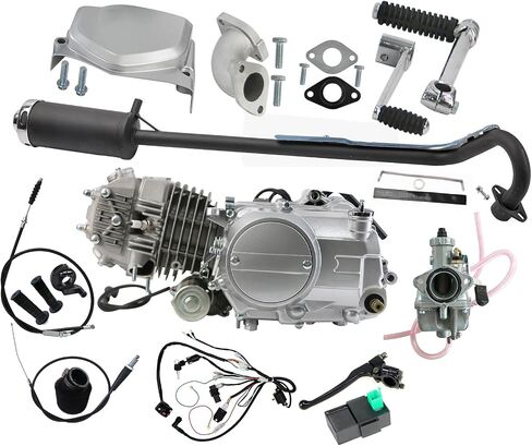 مجموعة كاملة من محرك السباق 140cc 4 محرك السكتة الدماغية مع CDI الأسلاك كربنيرس كربن ومجموعة رافعة القابض للدراجة الأوساخ XR50 CRF50 XR CRF 50 70 CT70 in Saudi Arabia