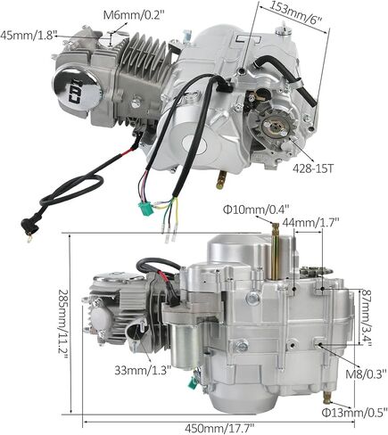 مجموعة كاملة من محرك السباق 140cc 4 محرك السكتة الدماغية مع CDI الأسلاك كربنيرس كربن ومجموعة رافعة القابض للدراجة الأوساخ XR50 CRF50 XR CRF 50 70 CT70 in Saudi Arabia
