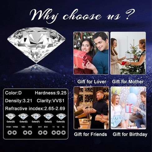 1 Carat Heart Moissanite Necklace for Women, D Color VVS1 Clarity Sterling Silver Promise Pendant with GRA Certificate, Gift for Her Wife Girlfriend Mom on Anniversary Birthday in Saudi Arabia